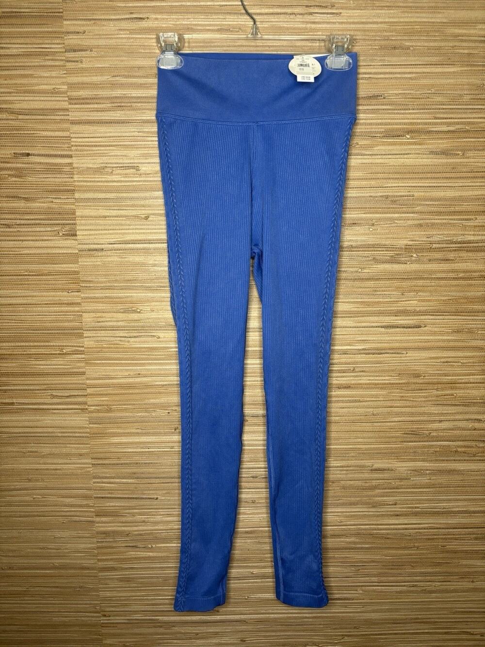 NWT Offline by Aerie Braided Ribbed Leggings 27” Inseam Blue Sz M
